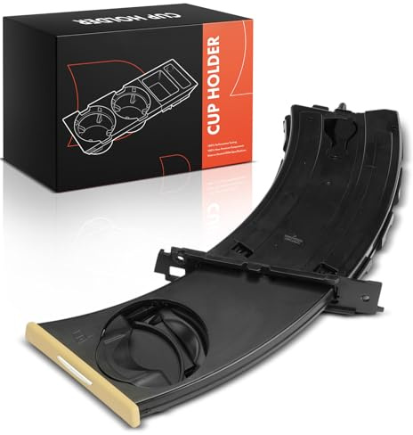 Frankberg Getränkehalter Cupholder Fahrerseitig Links Schwarz | Kunststoff; Kompatibel mit 3er Touring E91, 3er E90, 3er Cabriolet E93, 3er Coupe E92