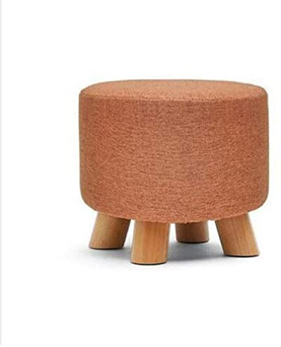 Sywlwxkq Einfacher Shabby Chic Holzfußhocker Runder Hocker Hocker Holzbein (Farbe: G)