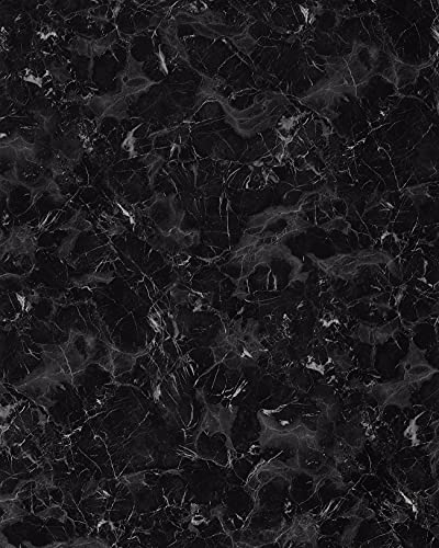 Wallface Wandpaneel selbstklebend Marmoroptik | Steinoptik 22635-SA MARBLE Black - glatte Wandverkleidung seidenmatt schwarz, grau 2,6 m²