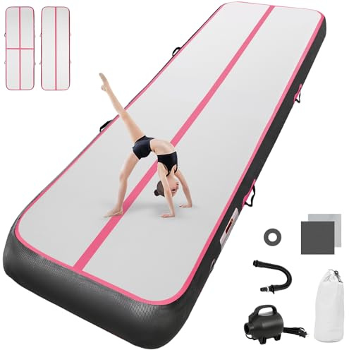airtrack matte mit elektrischer Luftpumpe 20cm hoch 4M Tumbling Matten Aufblasbare turnmatte Matte gymnastikmatte Yogamatte Camping Trainingsmatte