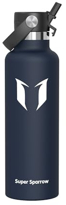 Sparrow Insulated Water Bottle 500ml/750ml/1L/1.2L Metal Drinks Bottle | Stainless Steel, Vacuum, Thermal, Cold, Flask, Leakproof, FlipFlow Lid, BPA-Free, Dishwasher Safe, School, Sport, Gym, Office