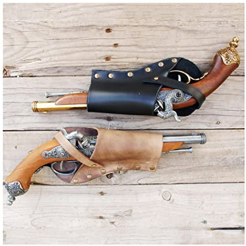 Mittelalterliches Steinschloss-Holster, Western-Cowboy-Revolver-Holster, Steampunk-Piratengürtel-Zubehör, für Männer und Frauen, mittelalterlicher Stil
