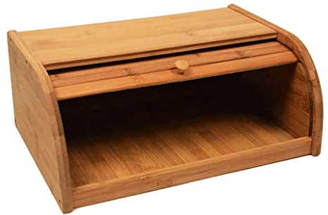 POCHY Boîtes à pain Boîte à pain en bois avec couvercle en rouleau Boîte à pain avec couvercle en rouleau Boîte à pain de grande capacité Belle Généreux