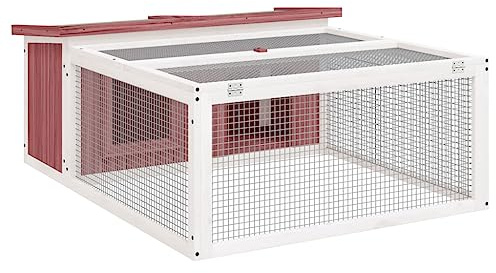 vidaXL Kaninchenstall Mokka 117,5x97x47,5 cm Massivholz Kiefer