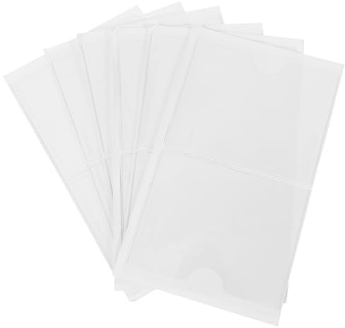 Ciieeo 12stücke Teiliges Selbstklebendes Transparent Mit Kartenfächern Praktische Label Card Holders Zum Schutz Und Beschriften Von Karten Für Büro Und Zuhause