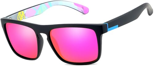 LEDING&BEST Polarisierte Sonnenbrille Herren Damen für Autofahren Angeln | Leicht,Quadrat- Rahmen, TAC-HD polarisiert Linse, UV-Schutz für Sport, Reisen, Golf, Wandern, Klettern, Strand, Party