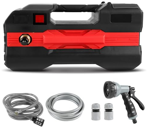 Bomba de agua compatible con batería Makita de 18 V, bomba eléctrica de jardín, bomba autocebante portátil inalámbrica para piscina de jardín, estanque, acuarios (solo herramienta, sin batería) (rojo)