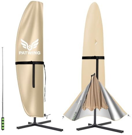 PATWING Coperture per Ombrelloni,Copertura ombrellone decentrato,Copri ombrellone da Giardino,per Ombrellone a Braccio Laterale Patio Umbrella Cover