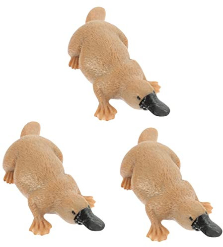 VICASKY 3St Simuliertes Schnabeltier Kinderspielzeug Spielzeug für Kinder Kid Toys Simulationstier kleine Tierfiguren Modelle Spielzeuge Miniatur-Tiermodell lebensechte Tierstatue Plastik