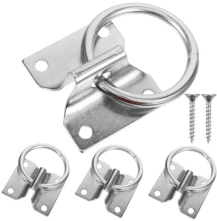 Yardwe 4stücke Praktischer Pferde-krawattenring Mit Schraubbefestigung Sicherer Horse Tie Ring Langlebig Einfach Montierbar Für Stall Und Pferdetraining