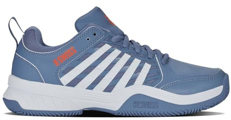 K-Swiss Zapatillas de Tenis Court Express 2 para Hombre, Infinity White Scarlet Ibis, 41.5 EU