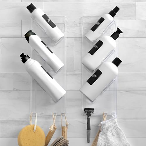 S.B.Weston Shower Caddy 3XL (2 Pack) - Rustproof, No Drilling, No Suction Cups - Stores & Organises Large Shampoo & Conditioner Bottles - Bathroom Storage Rack