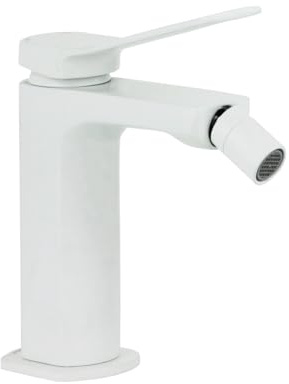 PAFFONI Rubinetteria - Miscelatore Bidet in Ottone Colore Bianco Opaco con Leva obliqua Tilt TI131BO - RUB11523 - Bianco Opaco, Senza piletta di Scarico