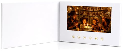Sourcingbay 7-Inch White Hard Cover Video Greeting Card