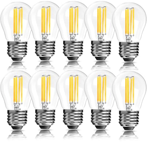 LangPlus+ E27 Screw LED Bulb, Dimmable G45 Golf Ball Bulbs, 10 Pack