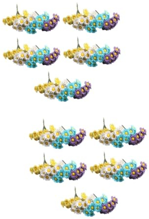 Amosfun 2 Set Di Bouquet Di Fiori Di Margherita Artificiali Fiori Di Margherita Finti Per La Decorazione Di Feste in Casa Ufficio 20 Pezzi * 2