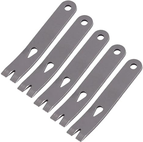GUYTRM 5pcs Mini Crank Crowbars Stainless Steel Pocket Pry Bars Stainless Steel Keychain Charms Crow bar Stainless Steel Crowbar lingli