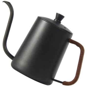 OUNONA Edelstahl Kaffeebereiter Mit Langer Schmaler Öffnung Für Sicheres Einschenken Griffdesign Zum Schutz Der Hände Rostfrei Und Langlebig Für Heim Und Ladengebrauch