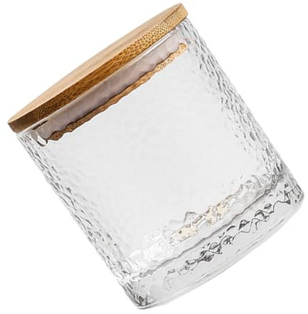 VALICLUD Glass Airtight Food Storage Jar 200ml with Lid, Kitchen Container for Coffee Beans, Candy, Flour and Snacks, Sturdy Glass Pantry Canister for Home Use