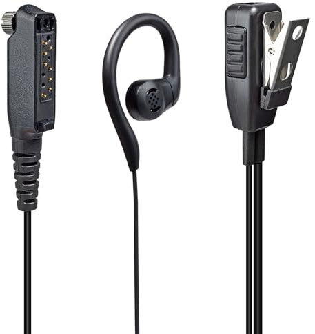 HYS Sepura Sicherheits-Ohrhörer Kompatibel mit Sepura STP8000 STP9000(Tetra) SC20 SC21 Funkgeräten, Headset Drehbare Ohrbügel, für das Linke und rechte Ohr(EH06)