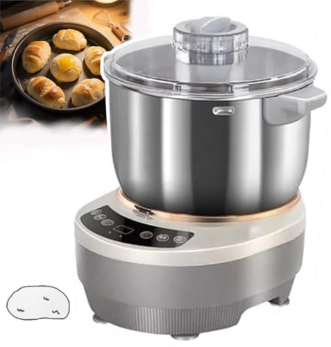 Pétrin à pâte électrique 5L ou 7L avec bol inox 304, contrôle digital, pétrissage silencieux, levée 25-38°C, idéal pour pain, pizza, brioches, pâtes fraîches, préparation maison(7L)