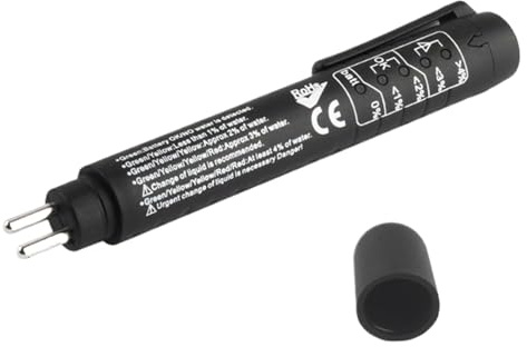 Stylo testeur de liquide de frein automobile, stylo testeur de liquide de frein |Avec outil de test de diagnostic de voiture avec affichage indicateur LED - Analyseur d'humidité d'huile, band