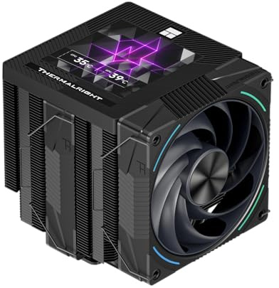 TR Phantom Spirit 120 Vision EVO - Disipador de calor para CPU con doble ventilador PWM, 3,95 pulgadas, magnético, resolución de 480 x 480, para LGA1851/1700, AM5