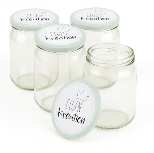 Blumixx Einmachgläser mit Schraubdeckel 8er Pack Einmachglas mit Deckel Eigenkreation - 900ml Fassungsvermögen - Ideal für Erntezeit, Konservierung & stilvolle Aufbewahrung