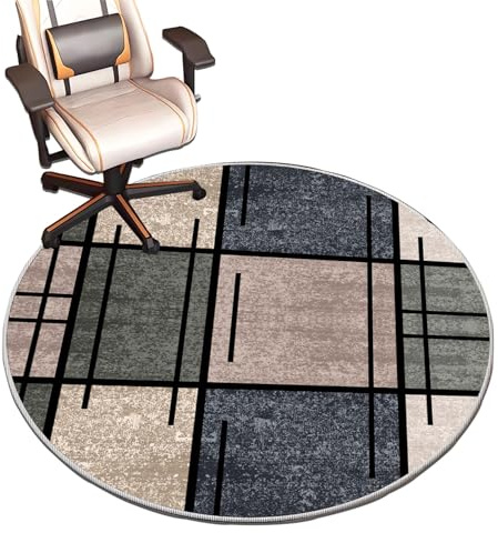 100 cm Protector Suelo Silla Ruedas - Alfombra Escritorio Suelo Antideslizante Redonda Alfombras para Silla de Gaming Oficina - Tapete de Protección de Madera/baldosas - Alfombras Sillas Ruedas