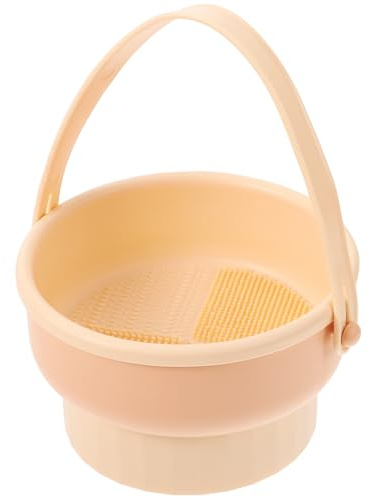 HONMEET Portable Makeup Brush Cleaning Bowl Removes Colours Effectively Tpr and Pp Material for Blusher Brush and Makeup Sponge for Travel Use