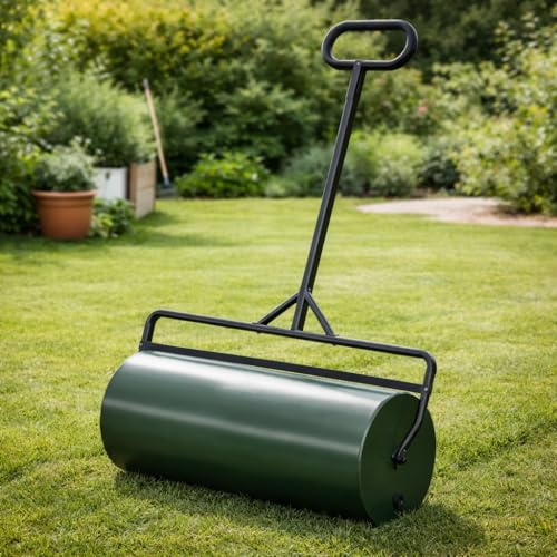 HAGO 24 | Rodillo de jardín | Rodillo de césped | Rodillo manual | 90 cm | Acero | 63L