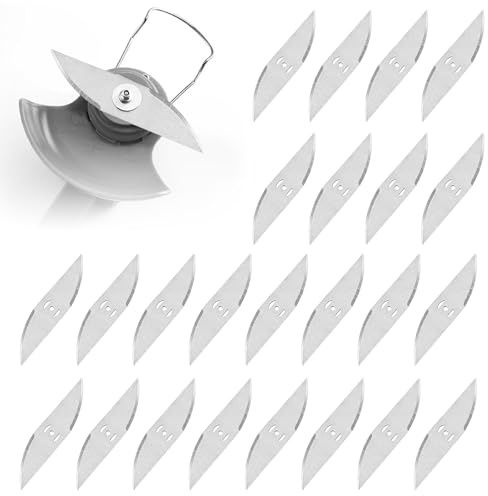 Lame Di Ricambio per Tagliaerba: 24 Pezzi Lame Tosaerba Sostituzione, Lama per Decespugliatore in Metallo, Lames Di Ricambio per Tosaerba E Utensili Elettrici Da Esterno (Argento)