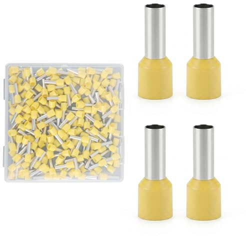 Lsnisni Lote de 200 Terminal del Extremo del Cable 6mm²x12mm, Juego de Férulas