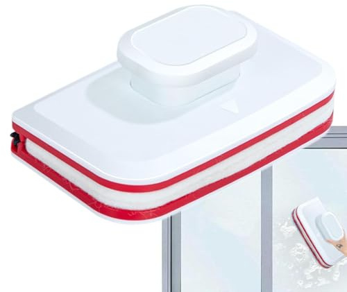 Herramienta limpiadora de Ventanas magnética – Limpiador de Vidrio Rectangular de Doble Cara Mango de Agarre Fuerte Diseño de Limpieza eficiente | Mejora la Limpieza rápida y Segura de Superficies de