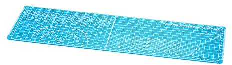 TAMIYA 74144 Schneidunterlage Alpha 420x148mm blau, Modellbau-Zubehör, Bastelwerkzeuge, hochwertiges Modellbauzubehör