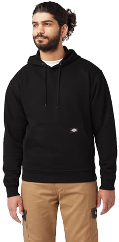 Dickies Men's Big Tall Full Zip Fleece Hoodie, Black, X-Large Tall