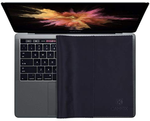 Camkix Microfiber Cloth Cleaning Kit - kompatibel med Apple MacBook Pro (15-16 tum) - 4 x tangentbordsfoder, 1 x dubbelsidig trasa, 1 x linsrengöringspapper-vävnadsbroschyr, 1 x rengöringsspray
