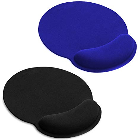 Tappetini per mouse ergonomici 2 pezzi, con poggiapolsi per ufficio, casa, studio, giochi per computer