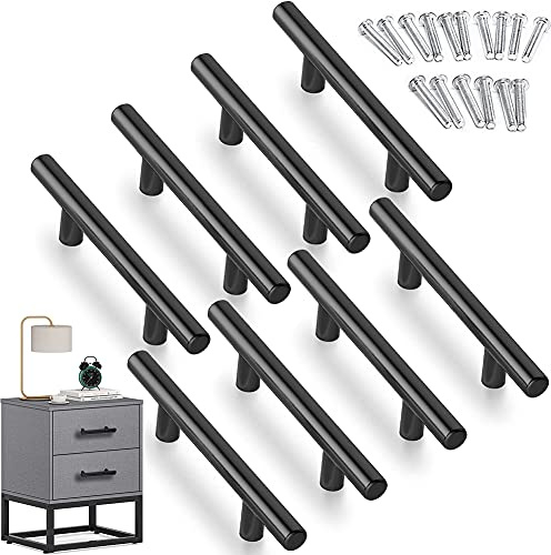 Shao hua 8 Stück Möbelgriffe Edelstahl Türgriffe Küche-Edelstahl Bohrlochabstand 96mm Schrank Schublade Stangengriff Küchenschrank Kleiderschrank Zieht Griffe Möbelgriff (Länge: 150 mm, Schwarz)…