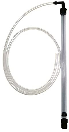 DIAH DO IT AT HOME 44cm (17.3) Medium Auto Siphon with Racking Cane - Clear Pump Syphon Tube for Easy Liquid Transfer, Homebrew Beer, DIY Wine Making, Cider & Carboy Fermenter Buckets