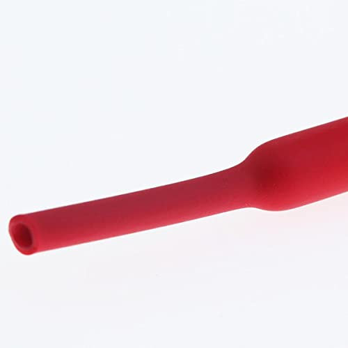 5 Meter 4:1 Schrumpfschlauch mit Kleber, thermoeinziehbarer Schrumpfschlauch, doppelwandiger Schrumpfschlauch, 6 8 12 16 24 32 mm, rot, 10 mm, 2 m