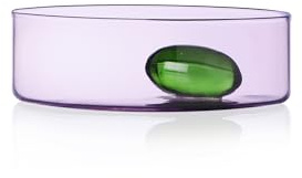 Ichendorf Milano Coppetta con Oliva, Collezione Travasi, D 12 cm, Vetro Borosilicato, Fatto a Mano
