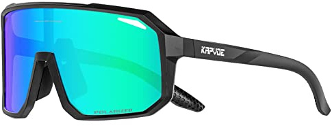 KAPVOE Polarizzati Occhiali da Ciclismo Uomo MTB Bici da Corsa Sportivi Donna Ciclismo Bici Running Baseball Verde
