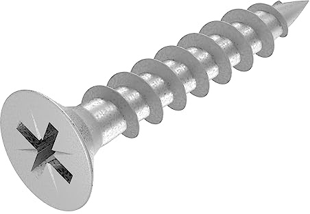 SECCARO Tornillo para madera aglomerada, 4 x 20 mm, acero inoxidable, V2A, VA A2, rosca completa, Phillips, PZ, 250 unidades