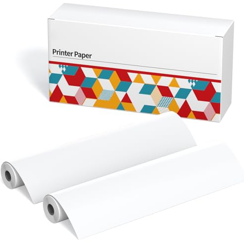 M832 Thermopapier A4 Durchmesser 28mm für M08F Q302 M834 PJ762/PJ763MFi MT800/MT800Q und Alle Tragbare Drucker, PokeLabel Printer Druckerpapier, 8.27 x 11.69(210x297mm), 2 Rollen 14 m