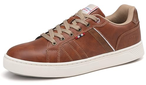 ARRIGO BELLO Zapatillas Hombre Zapatos Deportivas Vestir Casual Caminar Correr Deportivas Gimnasio Moda cómodo Viajar Sneaker Talla 41-46 (H Marrón,Talla_42)