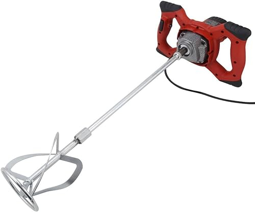 Miscelatore Elettrico 1400W per colla malta cemento vernici con frusta e cavo da 3 metri agitatore attacco M14 con 6 velocità Regolabili impugnatura ergonomica e sistema antivibrante
