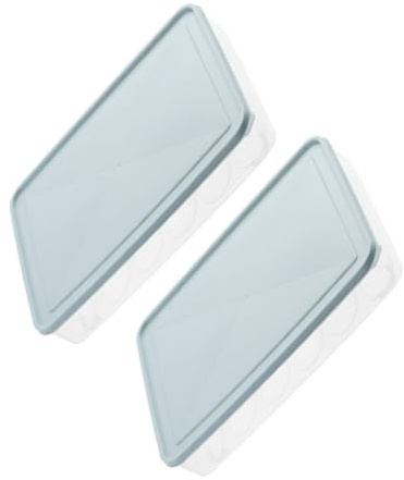 Artibetter Boîte de Rangement pour Œufs Stable et Facile à Utiliser 2pcs Réfrigérateur Empilable en Plastique Couvercle Grosse Capacité
