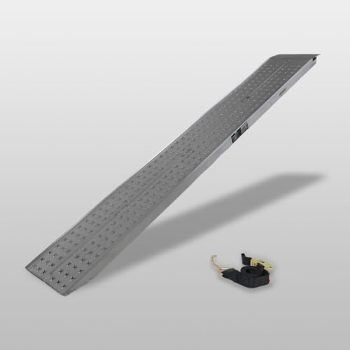 TRUTZHOLM 1 x Auffahrrampe 100 x 28 cm 270kg Alu gelocht Verladerampe Motorradrampe Sicherungsbolzen