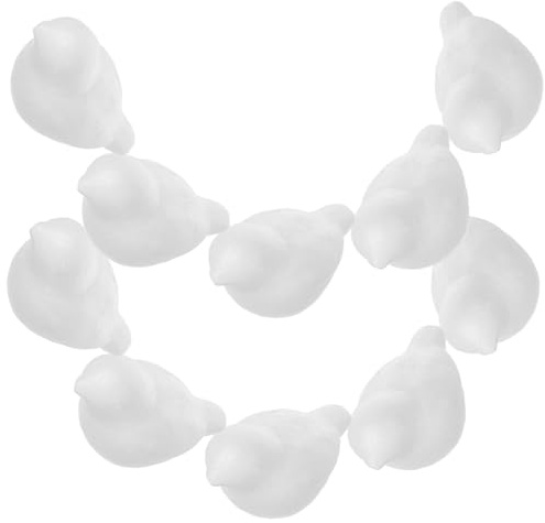 MOLUCKFU 15st Vogelmodell Simulation Schäumt Vogel Diy-bastelwerkzeuge Graffiti-handwerk Malerei Schäumt Vogel Diy Bastelwerkzeuge Graffiti-material Weiß Schaum